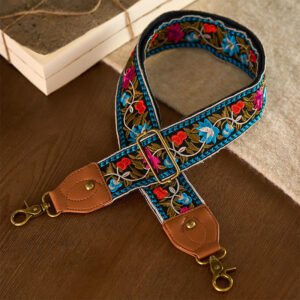 Bohemian Flower Vine Geometric Embroidery Adjustable Handbags Crossbody Shoulder Bag Purse Straps Replacement