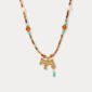 Agate Beaded Horse Necklace