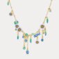 Blueberry Flower Statement Necklace