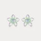 Green Flower Stud Earrings