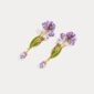 Iris Flower Drop Earrings