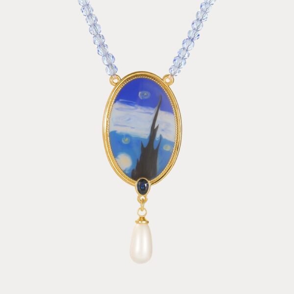 2_666e7520-c1b5-4517-95f1-7cdcf98a89ba Blue Starry Night Bead Necklace