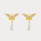 Butterfly Pearl Drop Earrings