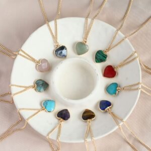 Birth Stone Heart Necklace