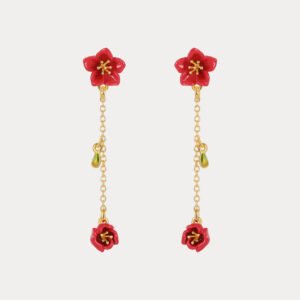 Begonia Flower Earrings