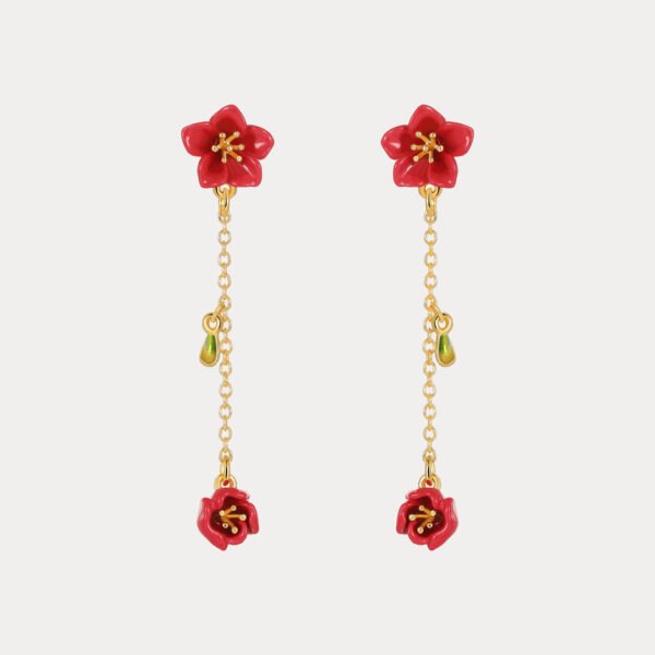 Begonia Flower Earrings