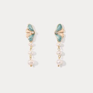 Butterfly Pearl Dangling Earrings