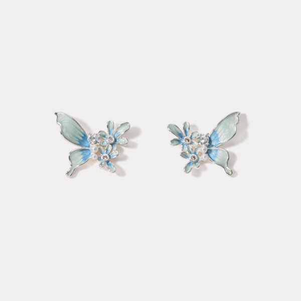 Butterfly Flower Earrings