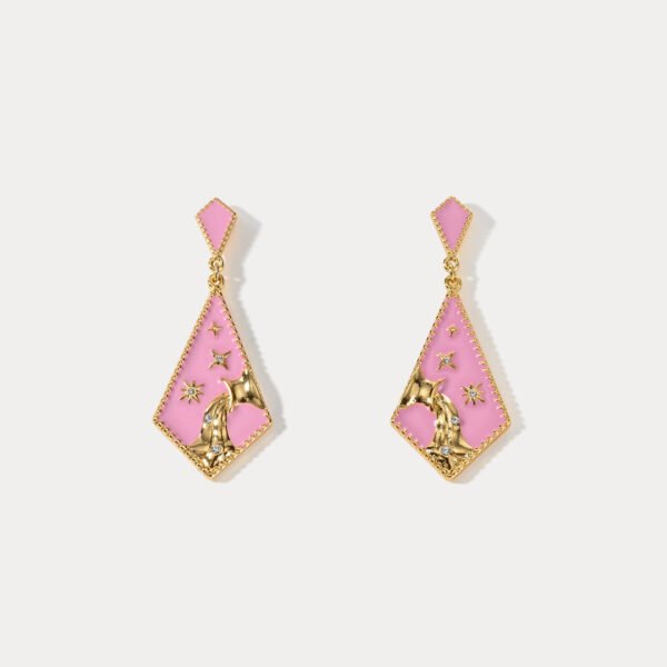 Aquarius Enamel Earrings