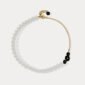 Black Flower Pearl Beaded Necklace