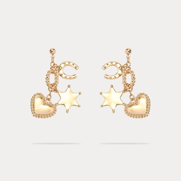 Horseshoes Heart Earrings