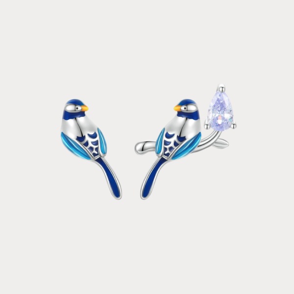 Easter_25 Blue Bird Earrings