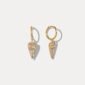 Blue Eyes Love Drop Hoops Earrings