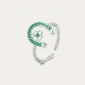 Horseshoe Four Leaf Clover Ring
